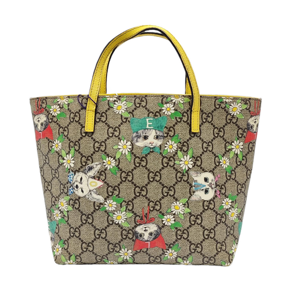 Coated Canvas Tote Bag Beige