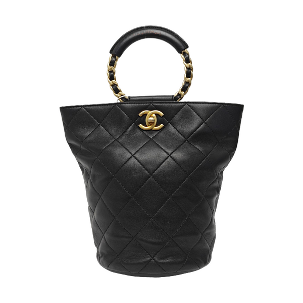 Quilted Lambskin Backpack Black