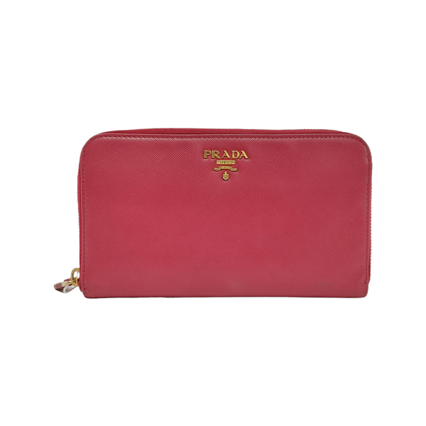 Zippy Wallet Saffiano Calfskin Red Wallet