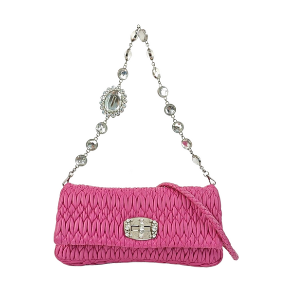 Crystal Quilted Lambskin Pink