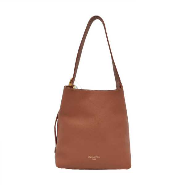 LOW KEY HOBO PM Monogram Calfskin Brown