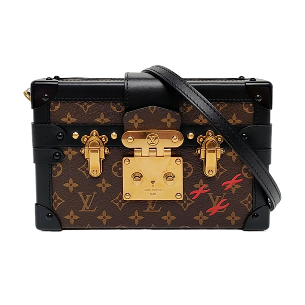 PETITE MALLE Monogram Coated Canvas Brown