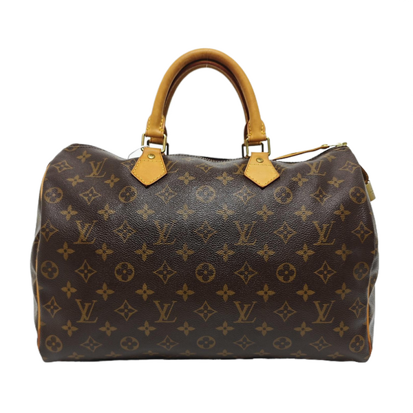 SPEEDY 35 Monogram Coated Canvas Brown