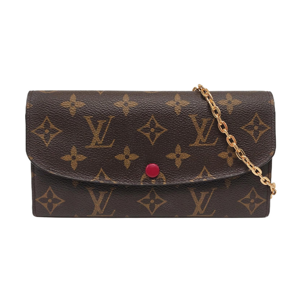 EMILIE Monogram Coated Canvas Brown Wallet