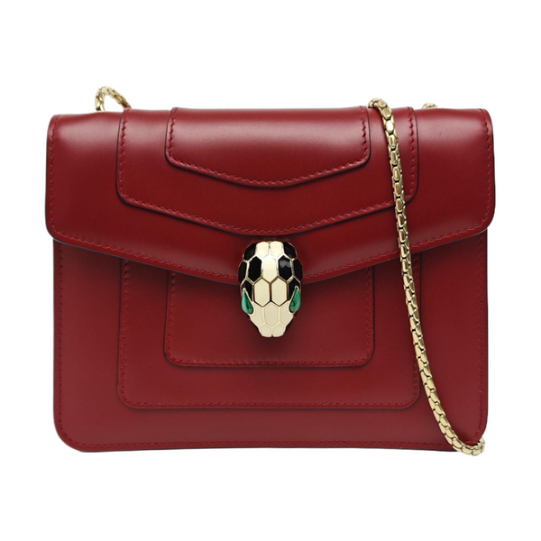 SERPENTI FOREVER Small Calfskin Red