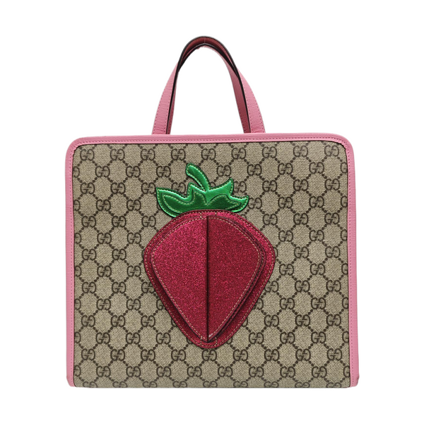 Children’s GG Bucket Monogram Coated Canvas Beige