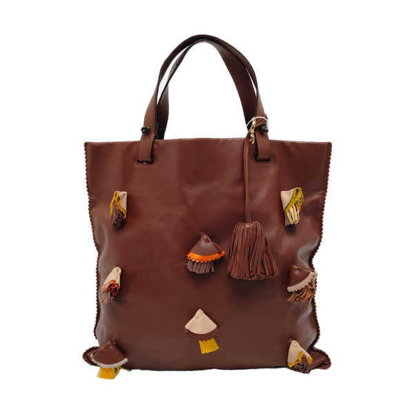 Lambskin Tote Bag Brown