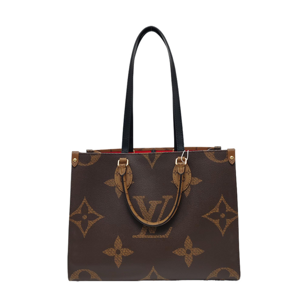 Authenticated pre-owned ONTHEGO MM Monogram Coated Canvas Brown - Tote Bag at Looply