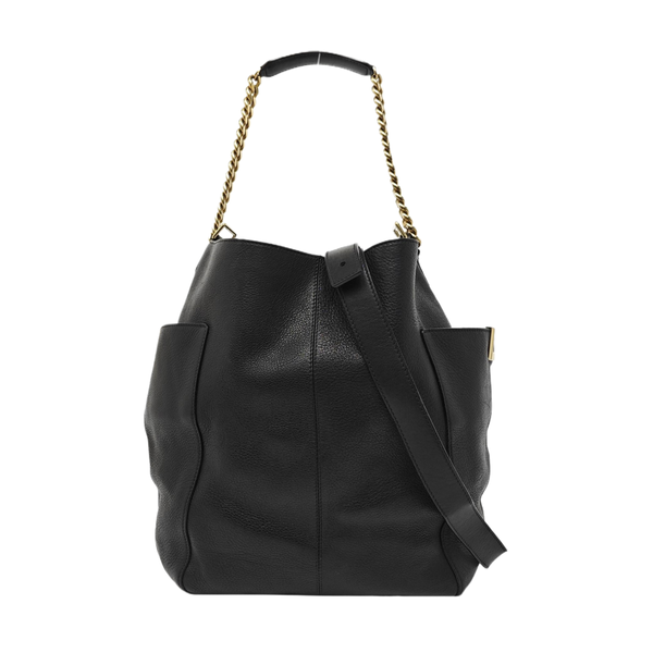 Calfskin Shoulder Bag Black