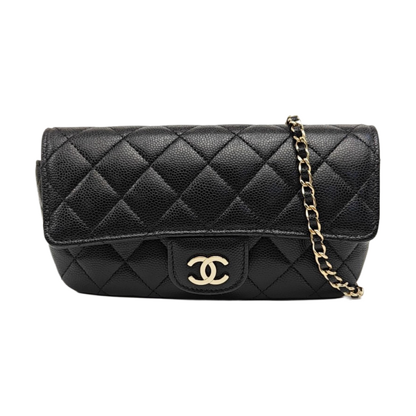 CLASSIC FLAP Super Mini Quilted Grained Calfskin Black