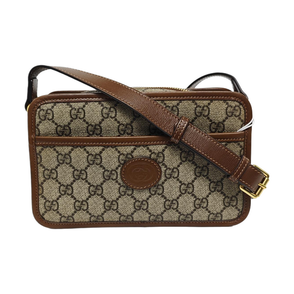 GG Supreme Mini Monogram Coated Canvas Beige