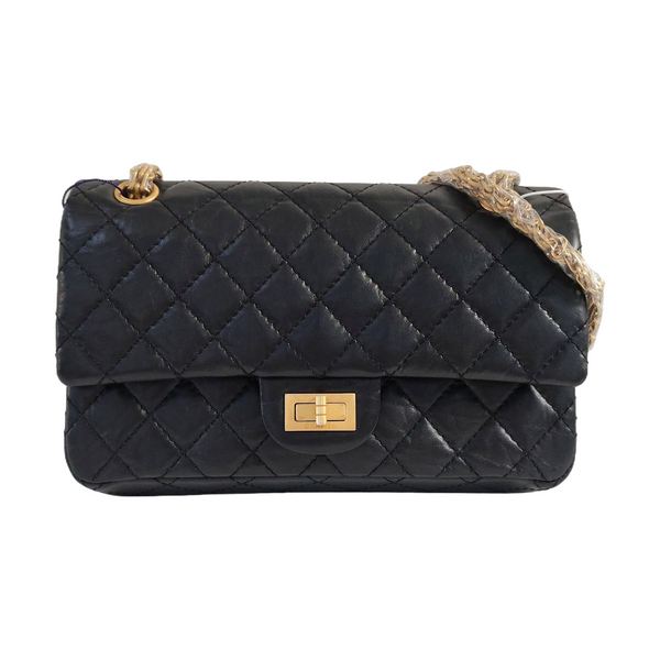 2.55 225 (small) Quilted Calfskin Black