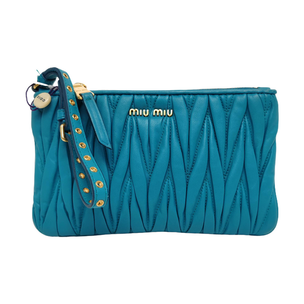 Matelassé Quilted Lambskin Blue