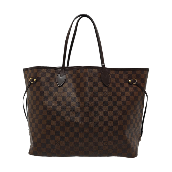 NEVERFULL GM Damier Ebene Coated Canvas Brown