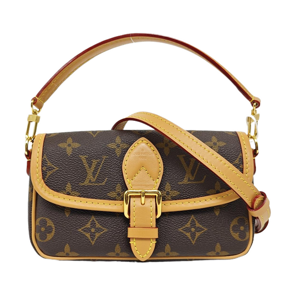 DIANE Nano Monogram Coated Canvas Brown