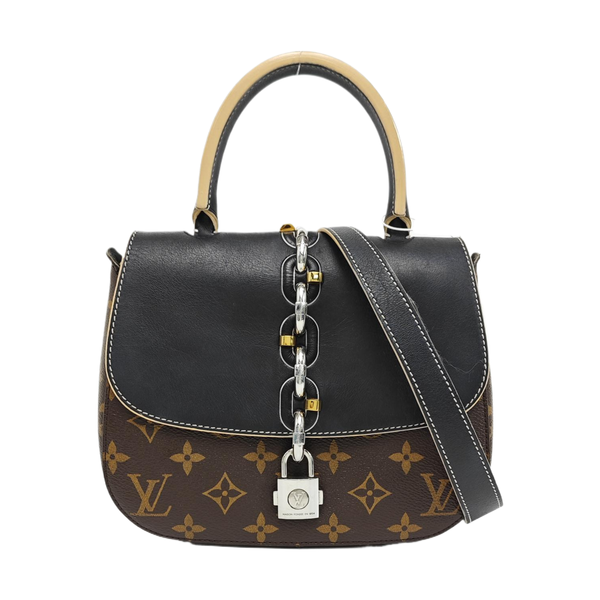 CHAIN IT PM Monogram Coated Canvas Black