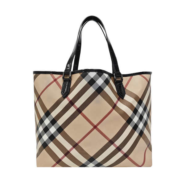 Coated Canvas Tote Bag Beige
