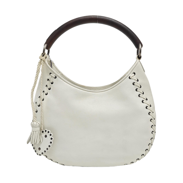 Calfskin Top Handle Bag White