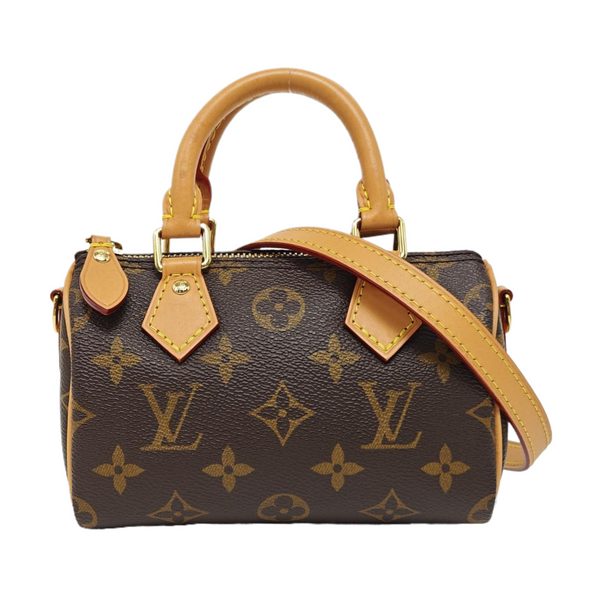 SPEEDY Nano Monogram Coated Canvas Brown