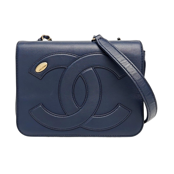 CC MANIA Quilted Lambskin Blue