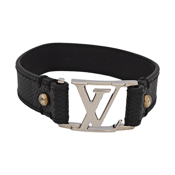HOCKENHEIM Leather Black Bangle