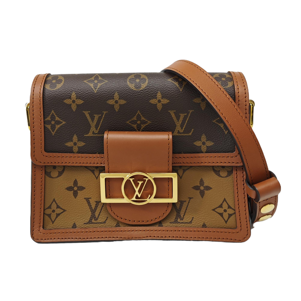 DAUPHINE Mini Monogram Coated Canvas Brown
