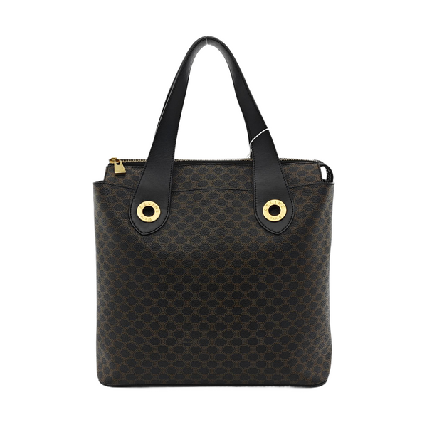Coated Canvas Tote Bag Black