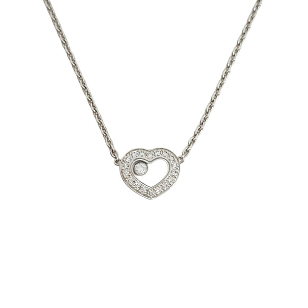 HAPPY DIAMONDS 18k White Gold Silver Necklace