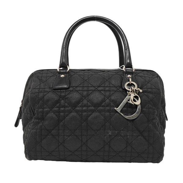 Cannage Coated Canvas Black