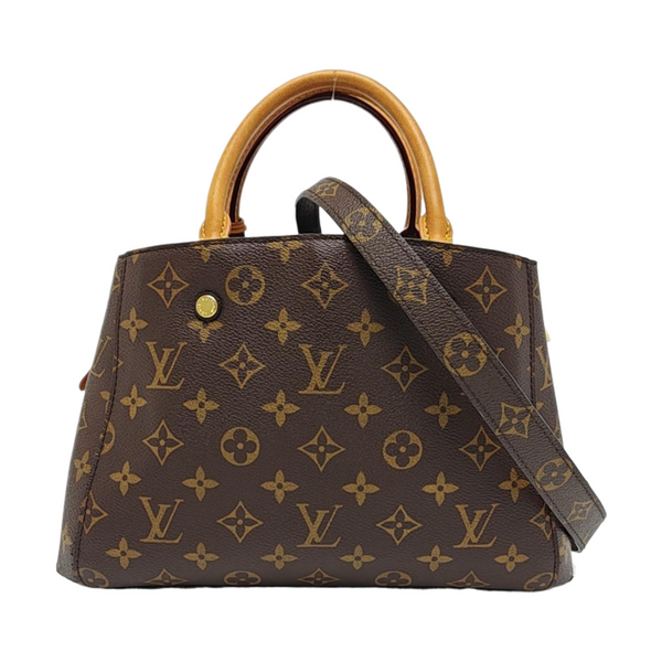 MONTAIGNE BB Monogram Coated Canvas Brown