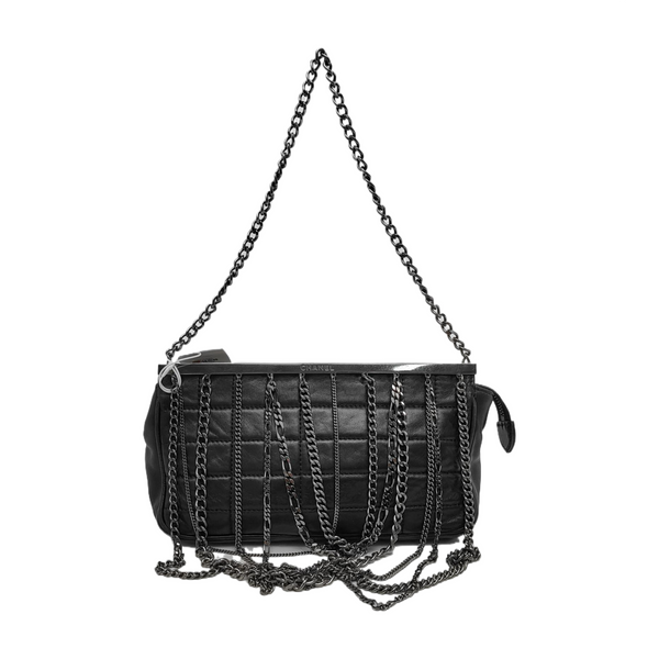 CHOCOLATE BAR Quilted Lambskin Black