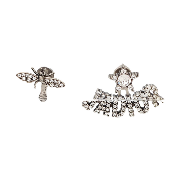 J'adior Metal Silver Stud Earrings