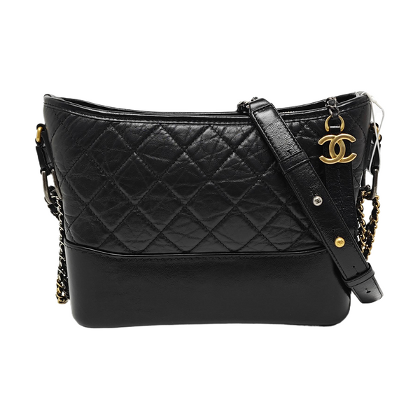 GABRIELLE New Medium Quilted Vintage Calf Black