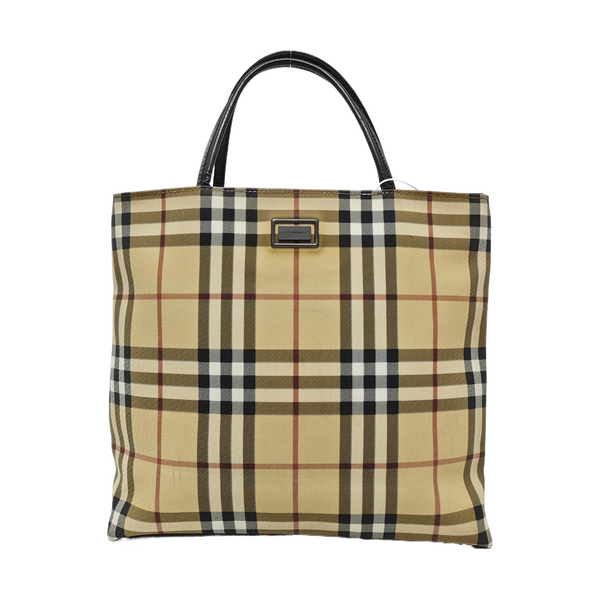 Coated Canvas Tote Bag Beige
