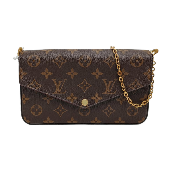 Authenticated pre-owned FÉLICIE Monogram Coated Canvas Brown - Shoulder Bag at Looply