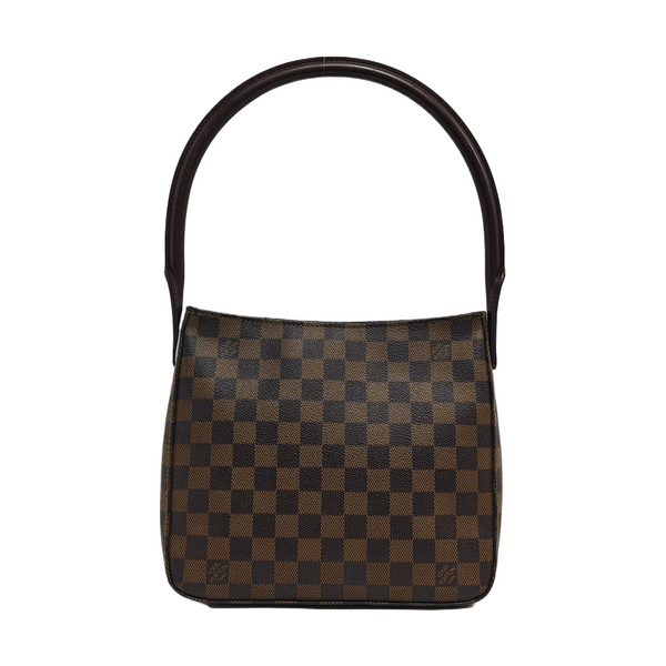 LOOPING MM Damier Ebene Coated Canvas Brown