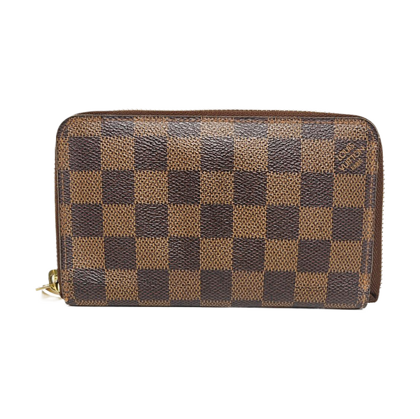 ZIPPY Damier Ebene Coated Canvas Brown Wallet