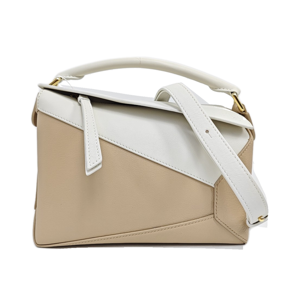 Puzzle Small Calfskin Beige