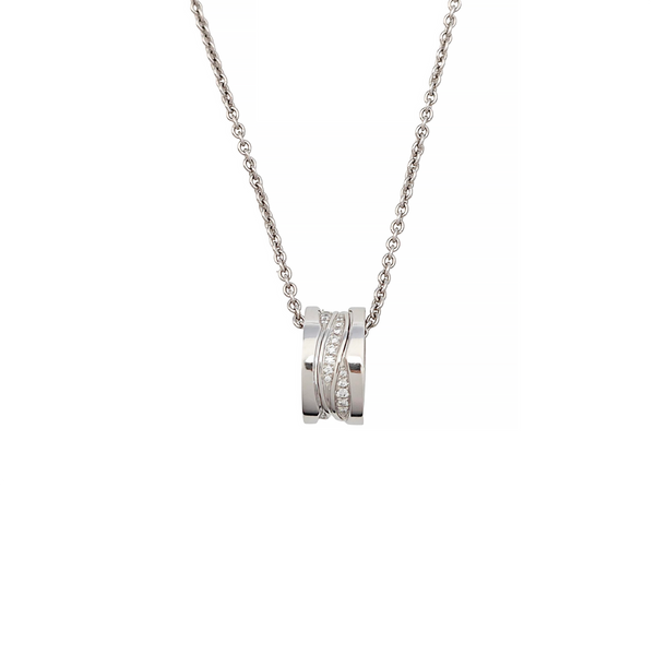 B.ZERO1 18k White Gold Silver Necklace