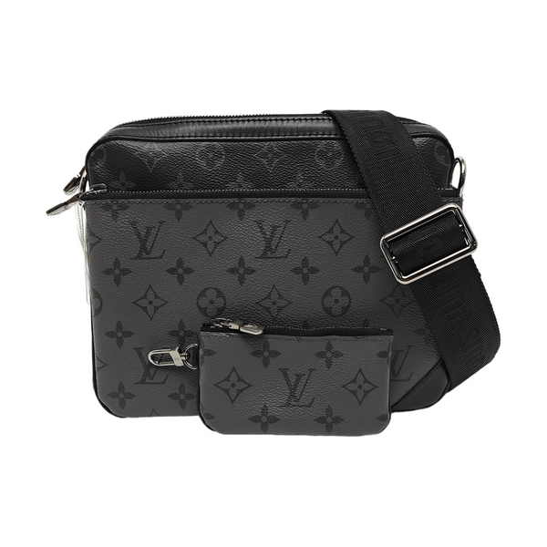 TRIO Monogram Coated Canvas Black