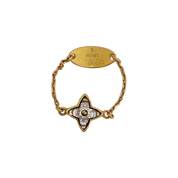 BLOOMING STRASS Metal Gold Ring EU 47