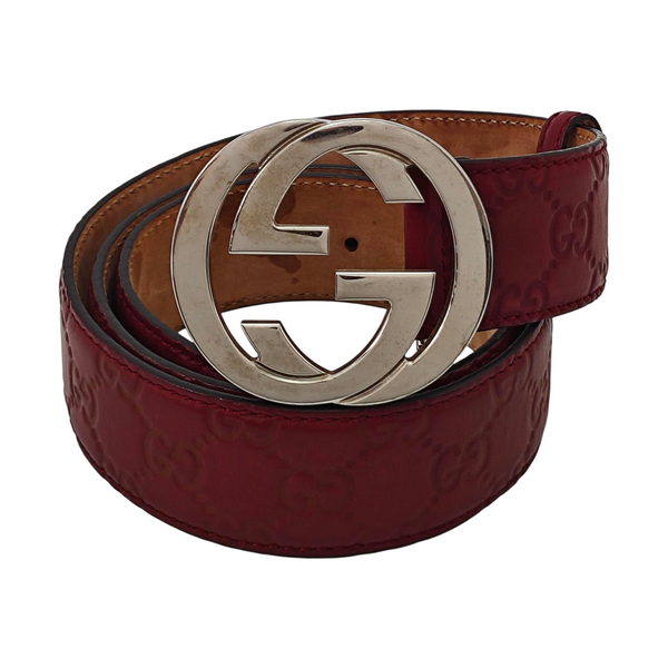 Leather Belt Red