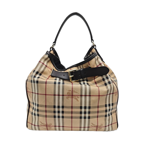 Coated Canvas Tote Bag Brown