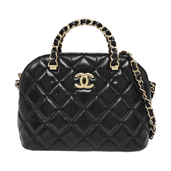 24B Small Quilted Lambskin Black