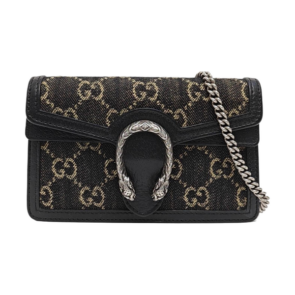 Authenticated pre-owned Dionysus Super Mini Monogram Denim Black - Shoulder Bag at Looply