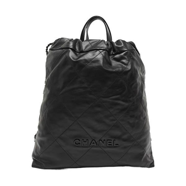 CHANEL 22 Small Quilted Calfskin Black