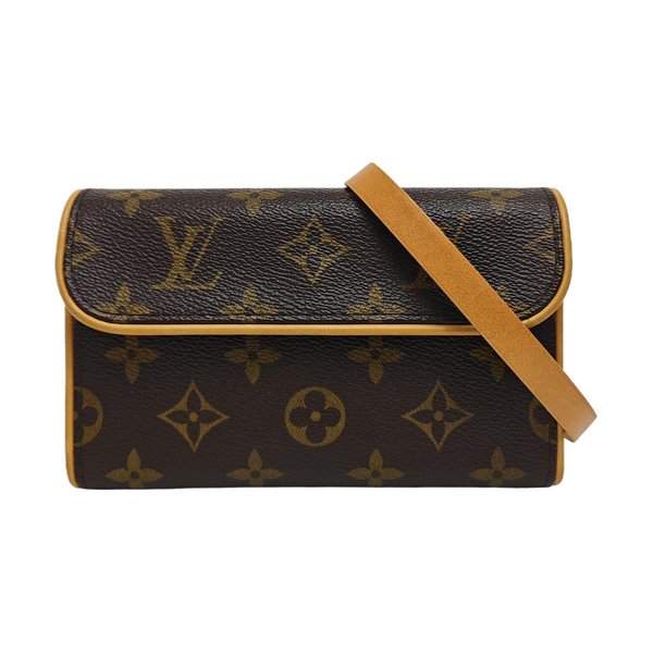 FLORENTINE Monogram Coated Canvas Brown