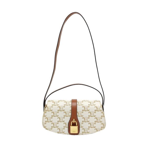 Coated Canvas Shoulder Bag White