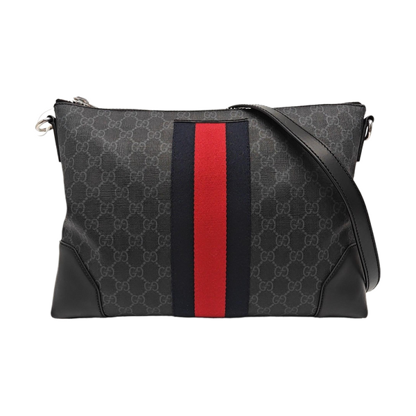 GG Supreme Monogram Coated Canvas Gray