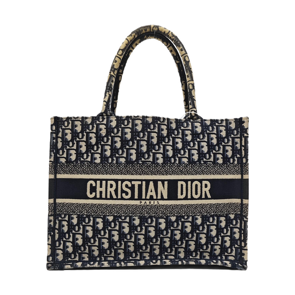 Book Tote Medium Oblique Canvas Blue